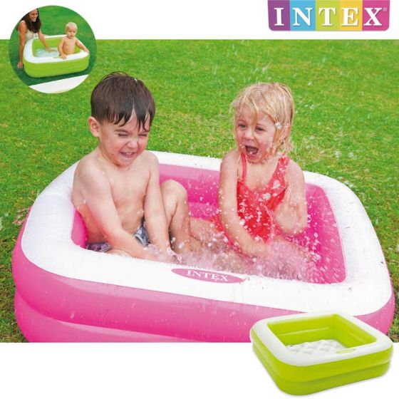 INTEX Planschbecken PINK Play Box Baby Pool Babypool aufblasbarer Boden K 
