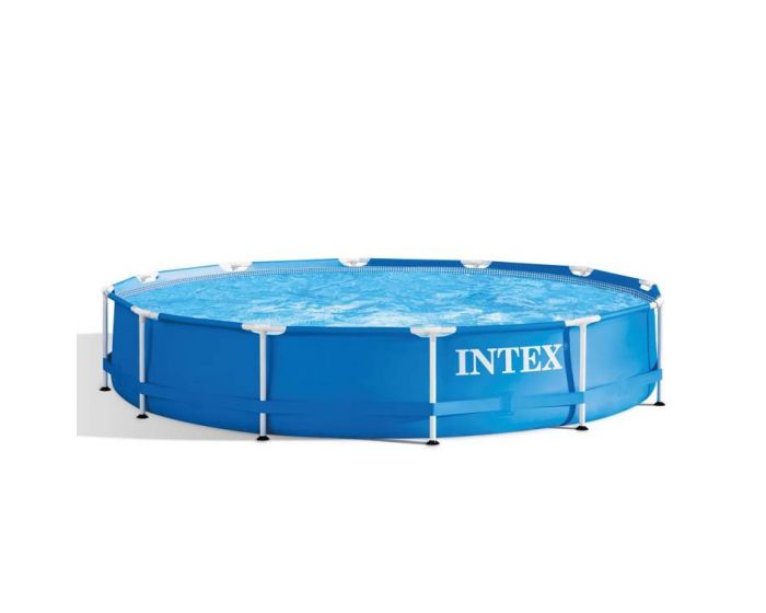 Intex 366x91 Schwimmbecken mit Sandfilter Pool Schwimmbad Frame Metal Stahlwand 