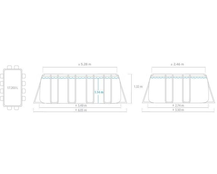Intex frame pool ultra quadra xtr store 549 x 274 x 132 cm