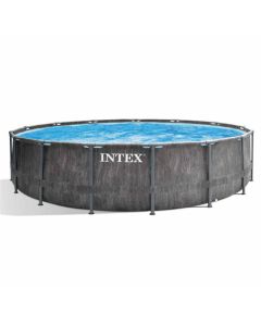 Intex Prism Frame Greywood Premium Pool - Ø 457 x 122 cm