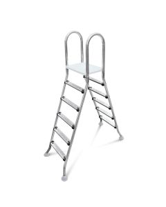 W'eau A-Rahmen Edelstahl Poolleiter 2 x 5 Stufen - AISI 304