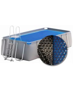 W'eau Solarplane rechteckig - 450 x 220 cm (Planenmaß 433 x 202) - Schwarz/Blau