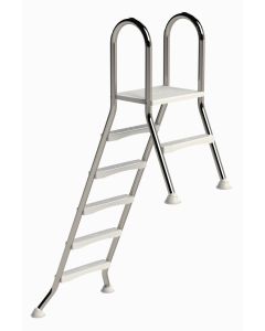 IDEAL A-Rahmen Edelstahl Poolleiter 1 + 5 Stufen - AISI 304