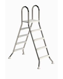 IDEAL A-Rahmen Edelstahl Poolleiter 2 x 4 Stufen - AISI 304