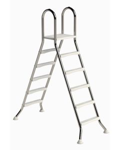 IDEAL A-Frame Edelstahl Poolleiter 2 x 5 Stufen - AISI 304