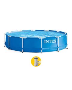 Intex Metal Frame Pool - 305 x 76 cm - mit Filterpumpe