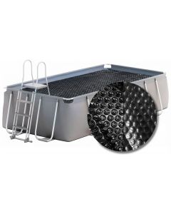 W'eau Premium Solarplane rechteckig - 549 x 274 cm (Planenmaß 538 x 253) - Schwarz