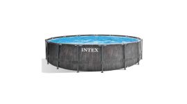 Intex Prism Frame Greywood Premium - Ø 457 x 122 cm - Set