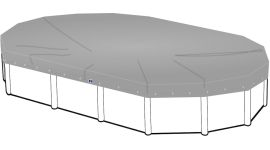 W'eau Abdeckplane oval 640 x 360cm (Planenmaß 700 x 420)