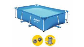 Bestway Steel Pro Pool - 259 x 170 x 61 cm - mit Filterpumpe