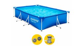 Bestway Steel Pro Pool - 300 x 201 x 66 cm - mit Filterpumpe