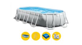 Intex Prism Frame Pool - 503 x 274 x 122 cm - mit Filterpumpe und Zubehör