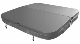 W’eau Whirlpool-Abdeckung 220 x 220 cm – Grau – Radius 18 cm