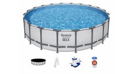 Bestway Steel Pro MAX Pool - 610 x 132 cm - mit Filterpumpe und Zubehör