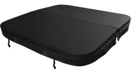 W’eau Whirlpool-Abdeckung 225 x 225 cm – Schwarz – Radius 18 cm