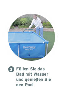 Bestway Frame Pool aufzustellen 3