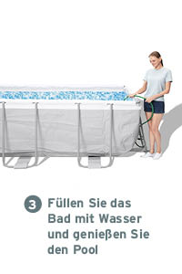 Bestway Frame Pool aufzustellen 3